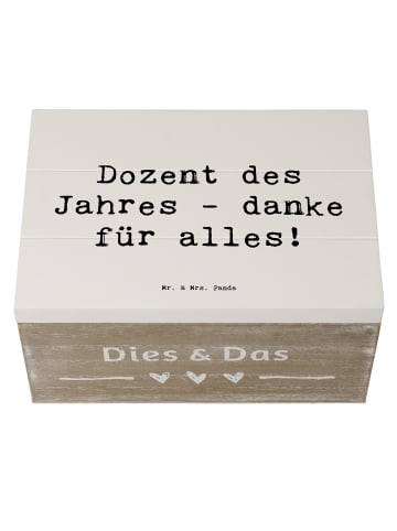 Mr. & Mrs. Panda Box Spruch Dozent des Jahres mit Spruch in Weiß