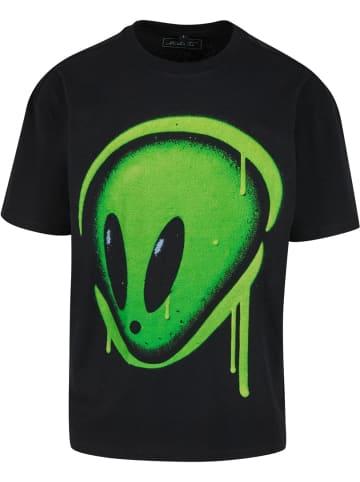 Mister Tee T-Shirt "Dripping Alien Head Oversize Tee" in Schwarz