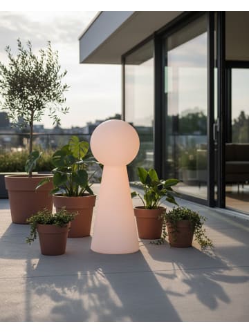 Beliani Dekorative Leuchte für den Außenbereich TORNE in Weiß