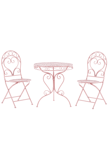 Beliani 3-tlg Bistro Set ALBINIA in Rosa