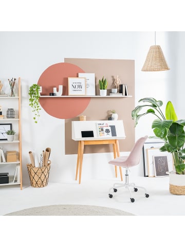 home24 Sekretär LINDHOLM in Weiß / Eiche