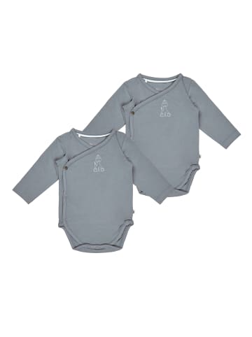 Sterntaler Set Bodys 2er-Pack DINO Rexi in blaugrau