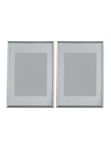 relaxdays 4 x Bilderrahmen "A4" in Silber