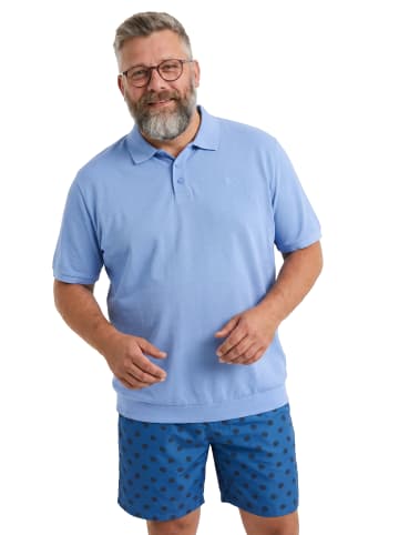 Men Plus Poloshirt in himmelblau