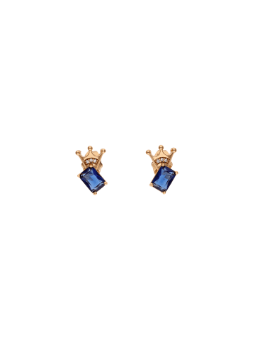 gaya Women Earrings in Rose Gold Navy