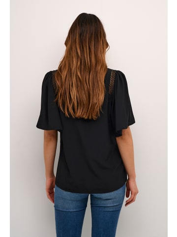 CULTURE Kurzarm-Bluse CUsif Relaxed fit in Black