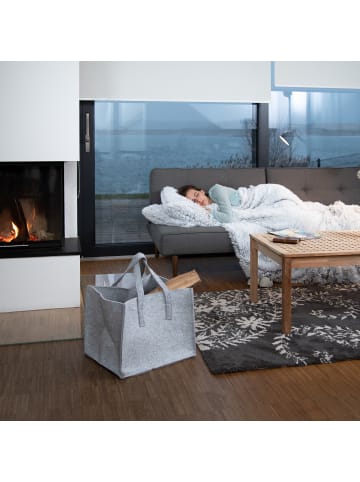relaxdays 9x Kaminholzkorb in Anthrazit - (B)43 x (H)35 x (T)37 cm