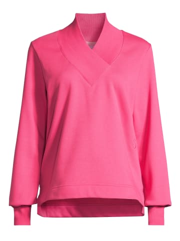 Salzhaut V-Kragen Pullover für Damen in pink