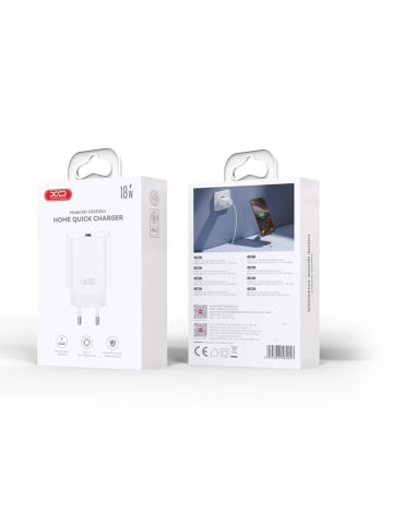 XO XO Wandladegerät CE33 QC 18W 1x USB weiß