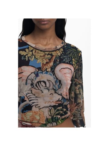 Desigual Schwarzes Polyester-T-Shirt