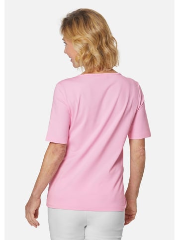 GOLDNER Halbarm Basic-Shirt aus Baumwolle in geranie