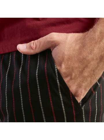 Erwin Müller Single-Jersey Shorty in schwarz/weinrot