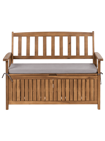 Beliani Gartenbank SOVANA in Braun/Grau - (W) 120 x (H) 91 x (L) 60 cm