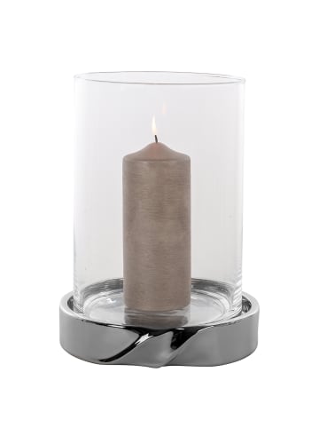 Fink Windlicht mit Glas Le Decor silberfarben - (H) 31 cm