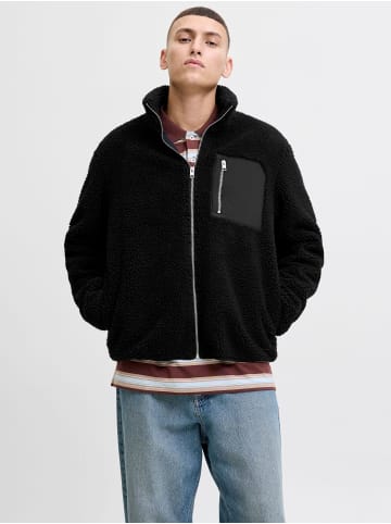 Jack & Jones Teddyfell Jacke in Black