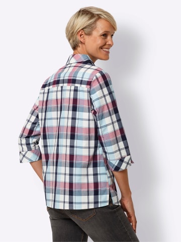 Sieh an! Karo-Bluse in fuchsia-marine-kariert