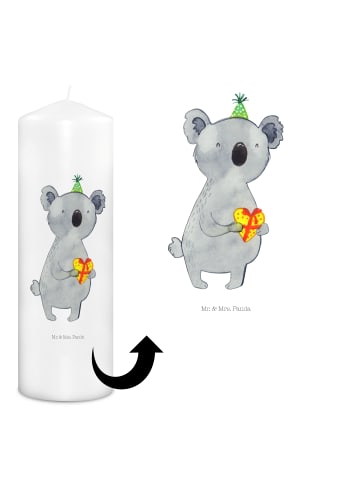 Mr. & Mrs. Panda Wachskerze Koala Geschenk ohne Spruch in Weiß