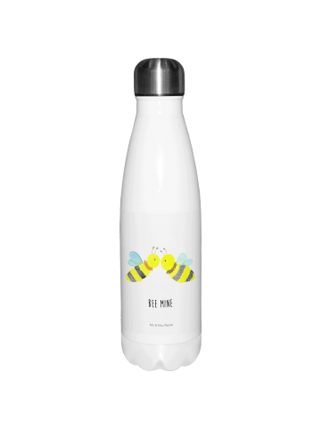 Mr. & Mrs. Panda Trinkflasche Biene Liebe mit Spruch in Weiß