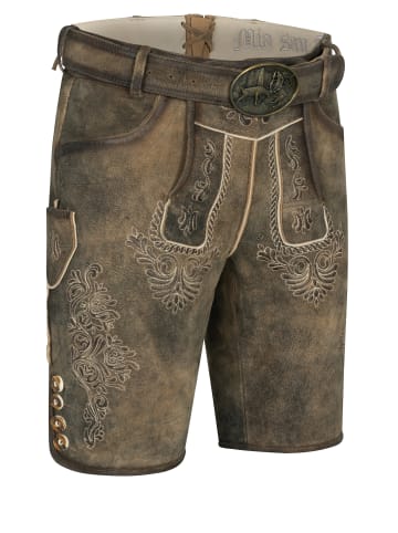 Nübler Lederhose kurz Thor in Antik