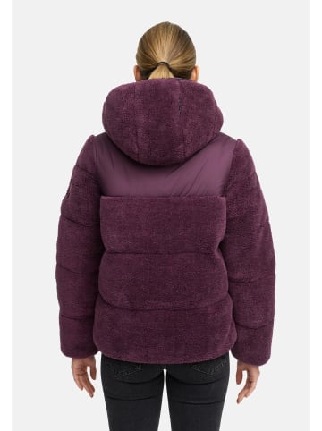 Marikoo Kapuzenplüschjacke Kaguraa 16 in Aubergine