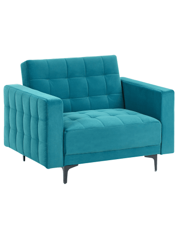 Beliani Sessel ABERDEEN in Blau/Schwarz - (W) 106 x (H) 83 x (L) 88 cm