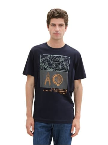 Tom Tailor Print T-Shirt für Herren in blau
