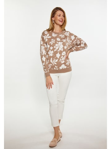 Albee Women Pullover in Taupe Wollweiss