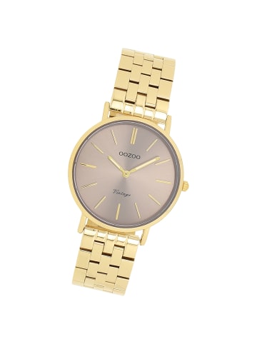 Oozoo Analog-Armbanduhr Oozoo Vintage Series gold mittel (ca. 32mm)