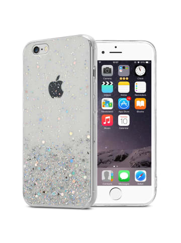cadorabo Hülle für Apple iPhone 6 PLUS / 6S PLUS Glitter in Transparent mit Glitter