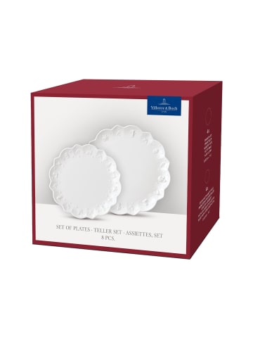 Villeroy & Boch 8er Set Geschirr-Set Toy's Delight Royal Classic in weiß