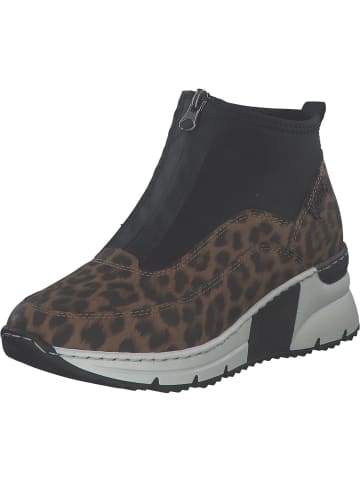 rieker Stiefeletten in braun/schwarz/schwarz