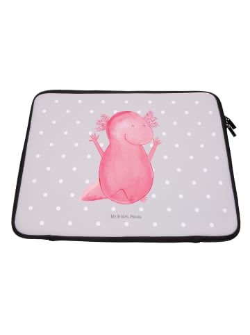 Mr. & Mrs. Panda Notebook Tasche Axolotl Hurra ohne Spruch in Grau Pastell