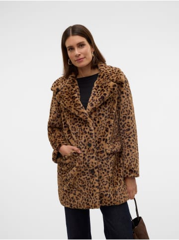 Vero Moda Kunstpelzjacke in Tigers Eye