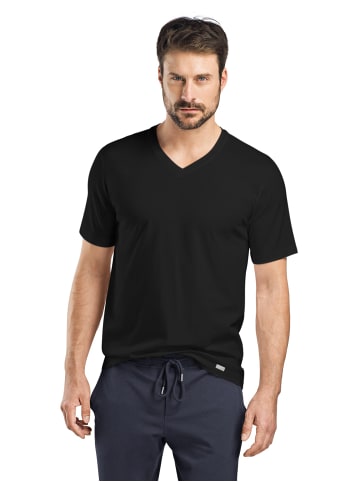 Hanro V-Shirt Living Shirts in Schwarz