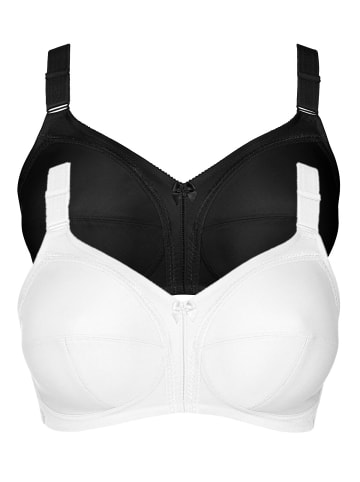 Lisca 2er Pack BH ohne Bügel in black-white