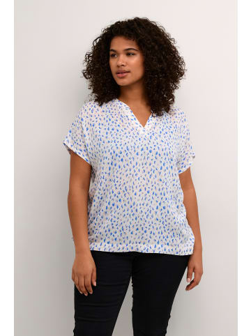 KAFFE curve Kurzarm-Bluse KCanny Regular fit in Bluecolors Graphic Dot