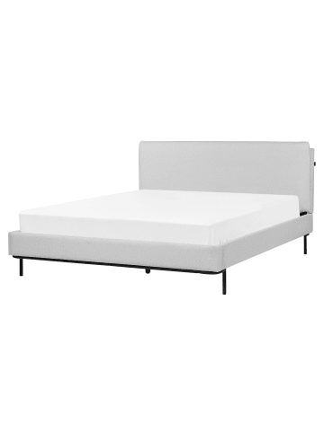 Beliani Doppelbett CORIO in Grau/Schwarz - (W) 173 x (H) 101 x (L) 219 cm