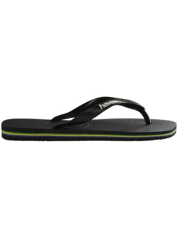 Havaianas Kinder-Flip-Flops „Brasil Logo“ Schwarz