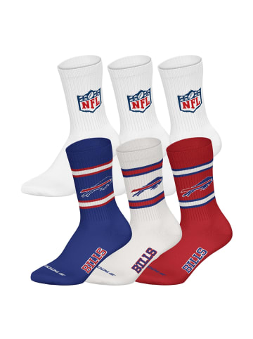 NFL Socken 6er Pack in Buffalo Bills/Weiß