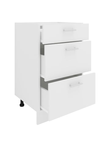 VCM  Küchenschrank B 50 cm Unterschrank Schublade Esilo in Weiß