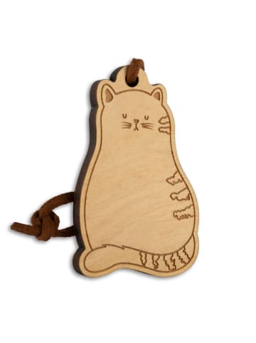 Mr. & Mrs. Panda Anhänger Katze Sitzen ohne Spruch in Braun