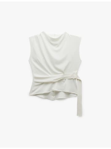 KOTON BLUSE SS in Grauweiß