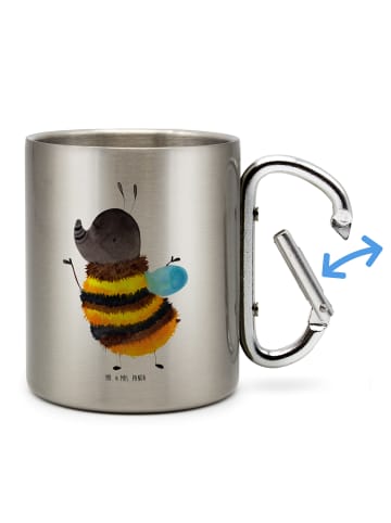 Mr. & Mrs. Panda Tasse Hummel flauschig ohne Spruch in Silber