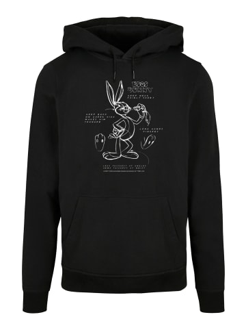 F4NT4STIC Basic Hoodie Looney Tunes Bugs Bunny Drawing Instruction in schwarz