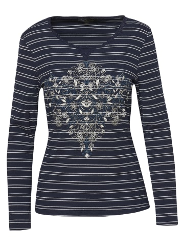KOROSHI Langarm-T-Shirt in blau