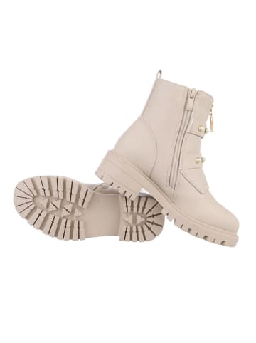 Ital-Design Stiefelette in Beige