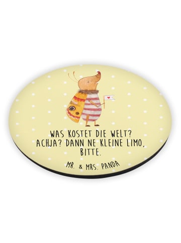 Mr. & Mrs. Panda Kühlschrankmagnet Nachtfalter Fähnchen mit Spruch in Gelb Pastell