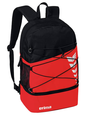 erima Six Wings Rucksack in rot/schwarz