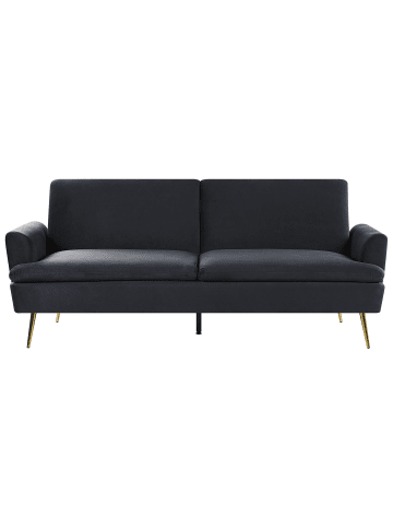 Beliani Schlafsofa VETTRE in Schwarz/Gold - (W) 210 x (H) 88 x (L) 84 cm