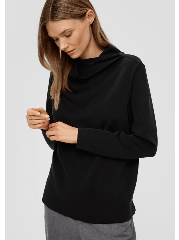 s.Oliver Sweatshirt langarm in Schwarz